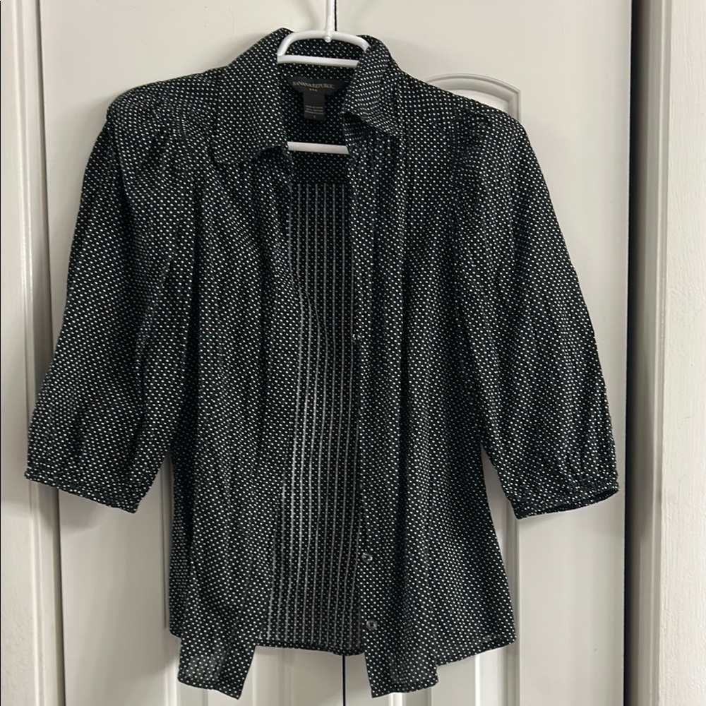 Black and White Polka Dot Blouse